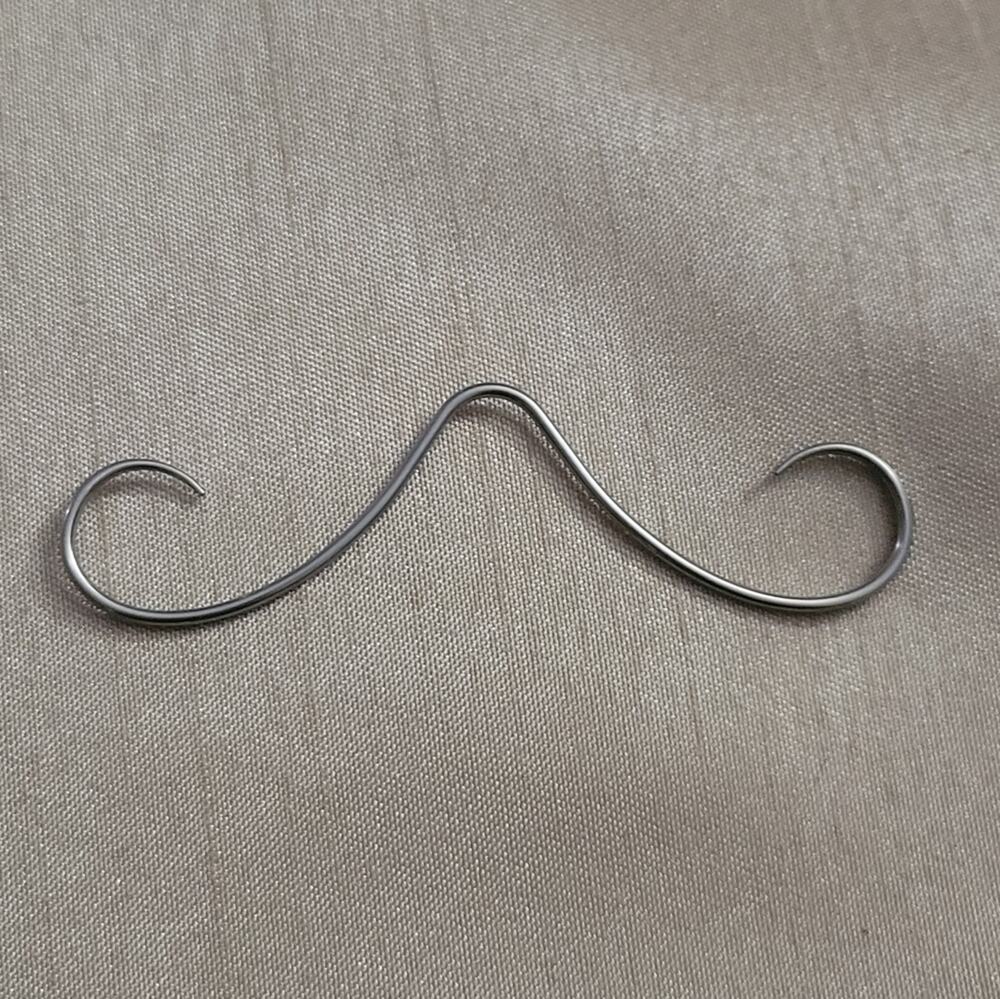 16 gauge 1.2 mm stainless steel curly mustache septum nose piercing